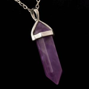 Amethyst Pendant on Silver Chain